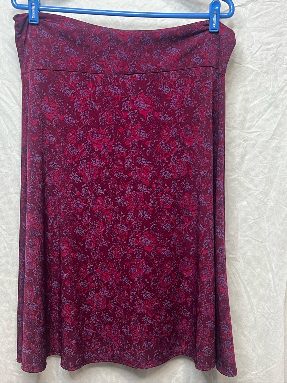 LuLaRoe Wine and Plum Floral A-Line Skirt